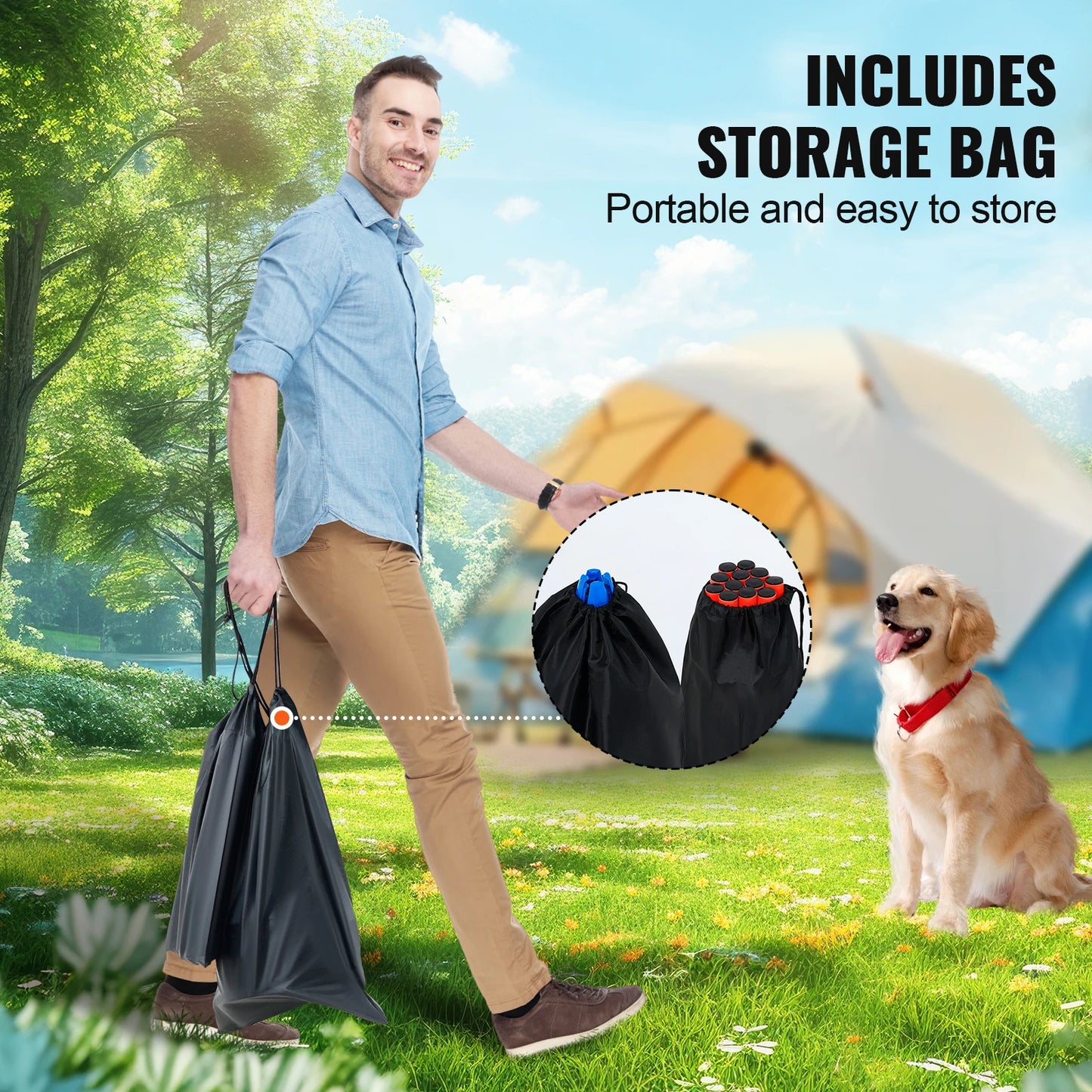 SucceBuy Dog Agility Hurdle Cone Set Agility Training Equipment with Height Adjustable Crossbar Dog Obstacle Course Jump Starter