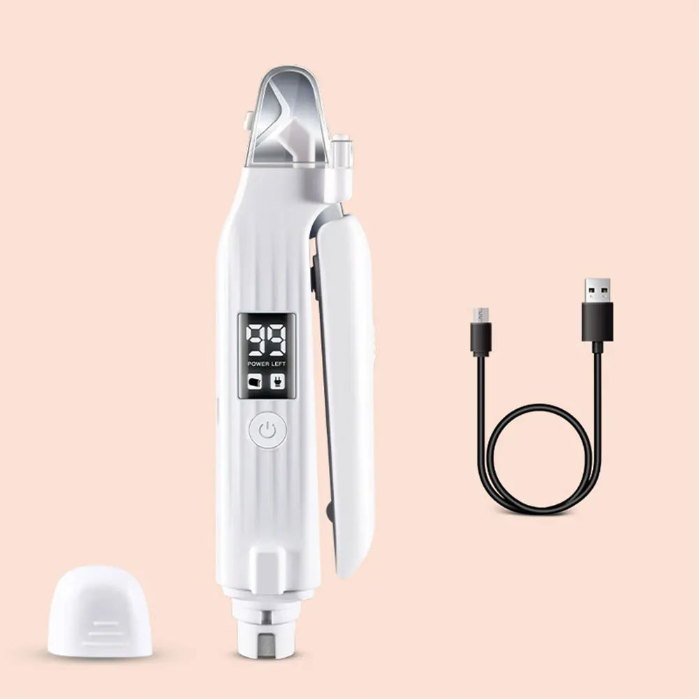 2 in 1 Electric Dog Nail Grinder and Clipper with LED Lights Pet Nail Trimmer Pet Nail Grinder for Small Medium Large Dogs/Cats