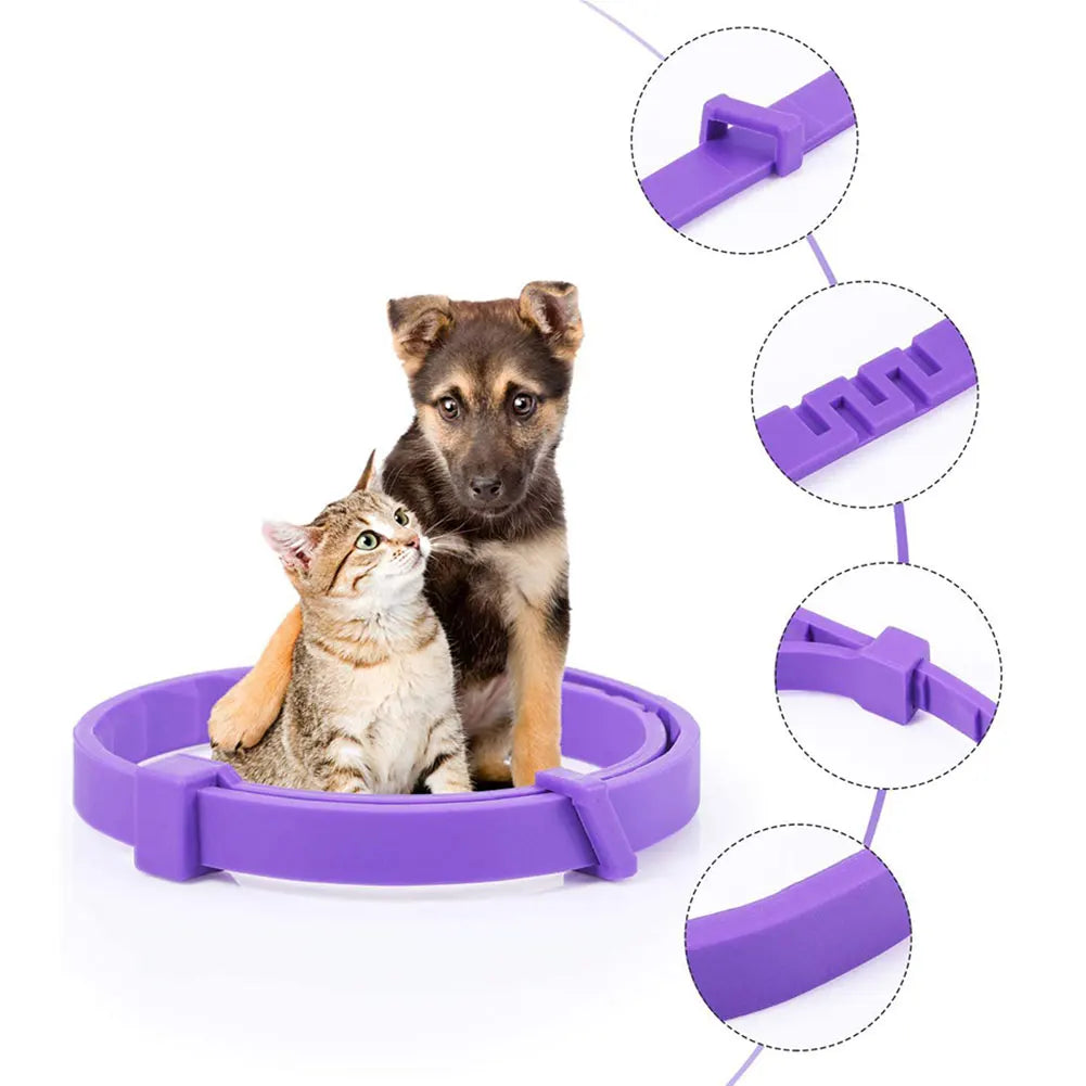 3/4 Pack Pet Calming Collar Stress and Anxiety Relief Pheromone Collar Adjustable Appeasing Calming Collar for Cats Dogs